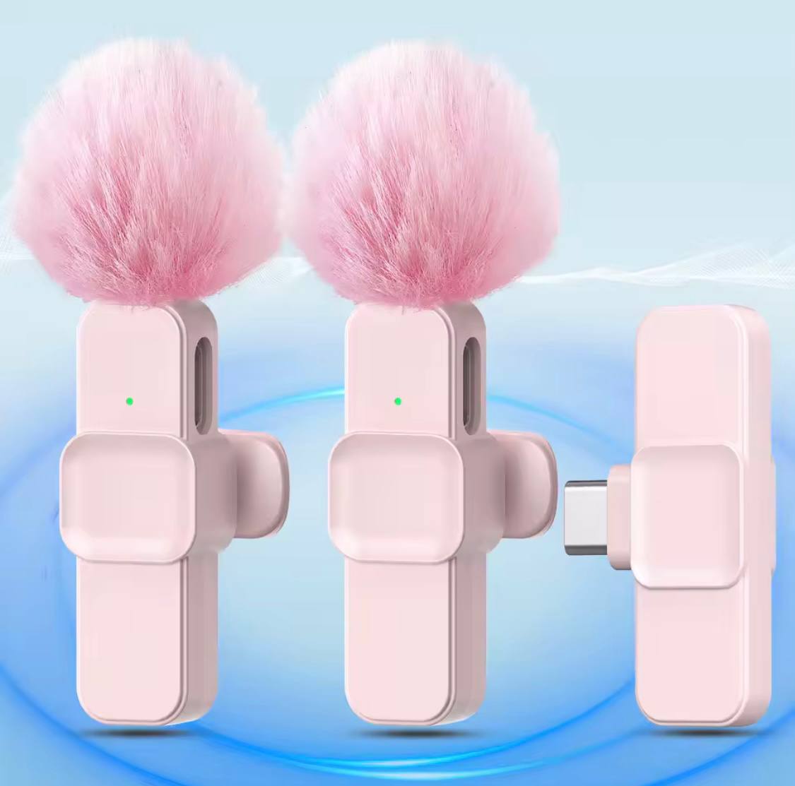 Portable Wireless Lavalier Microphone for Live Streaming/YouTube/TikTok/Facebook Live Noise Reduction Mic For iPhone/Android