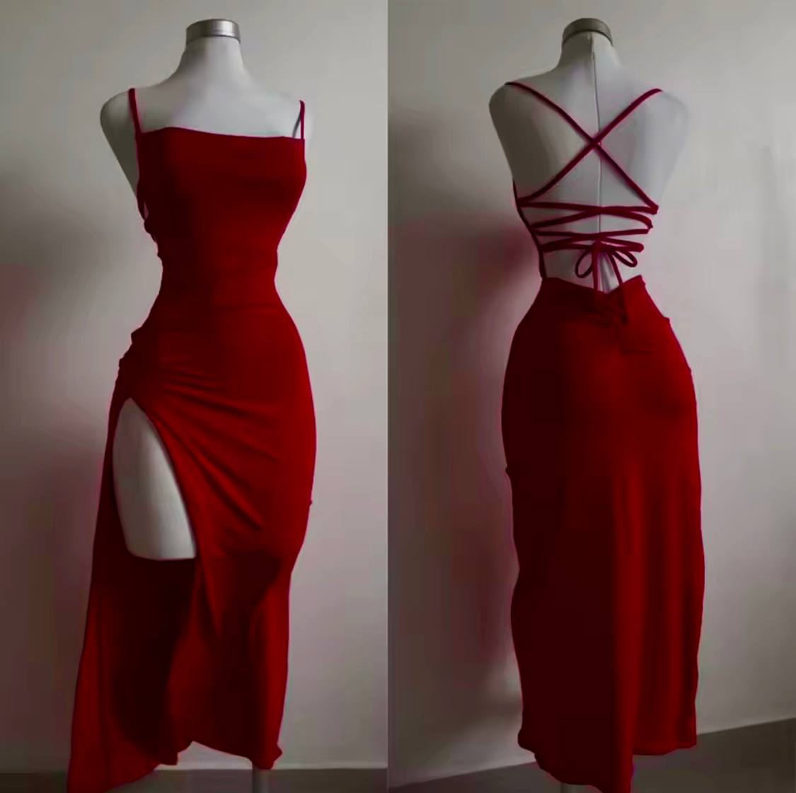 Explosive new dress summer high sensibility halter strap Spice Girl bag hip dress