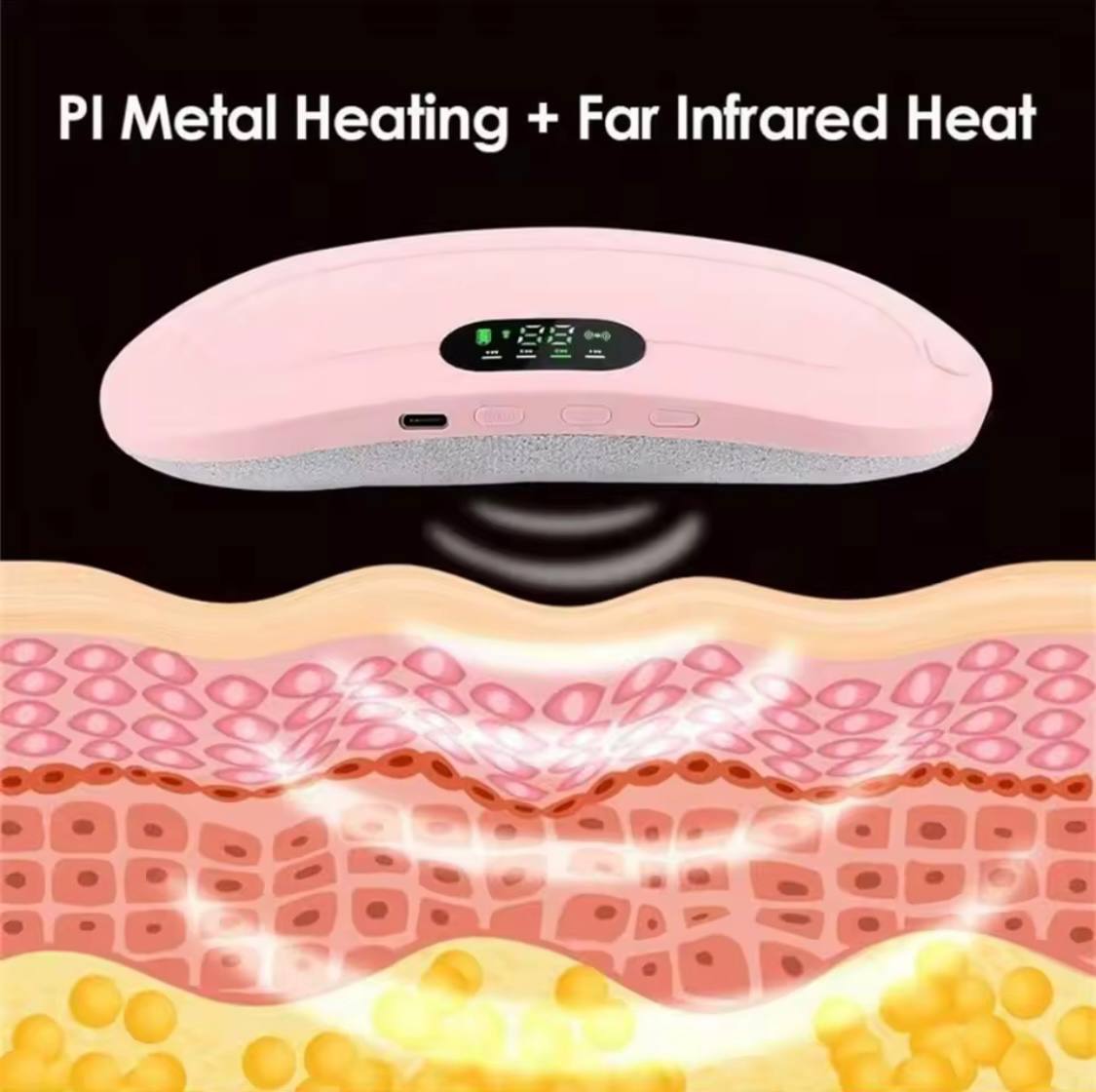 Electric Menstrual Spasm Massager Vibrator Heating Belt Suitable For Relieving Menstrual Discomfort, Keeping Waist And heating