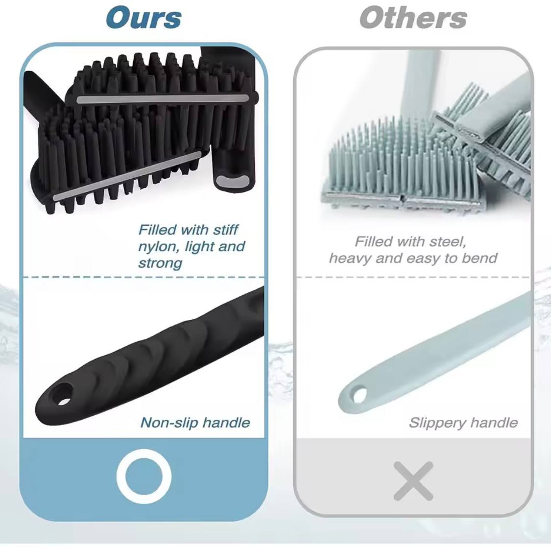Soft Bath Brush Exfoliating Shower Sponge Body Scrubbing Brush Long Handle Back Exfoliating Scrub Skin Massager Bathroom Brush