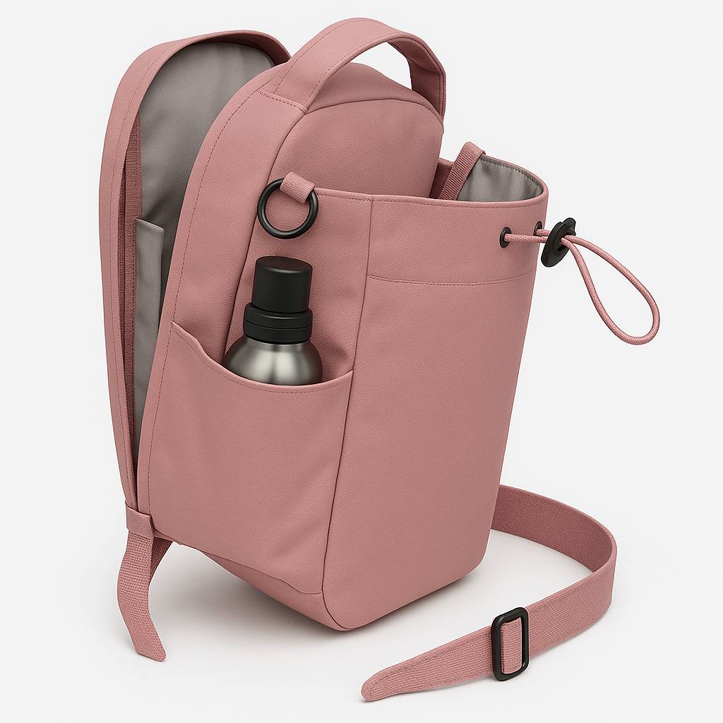 Magnetic Gym Sling Bag Water Bottle & Phone Holder Waterproof Crossbody Bag for Outdoor Sports Travel Fitness Accessories