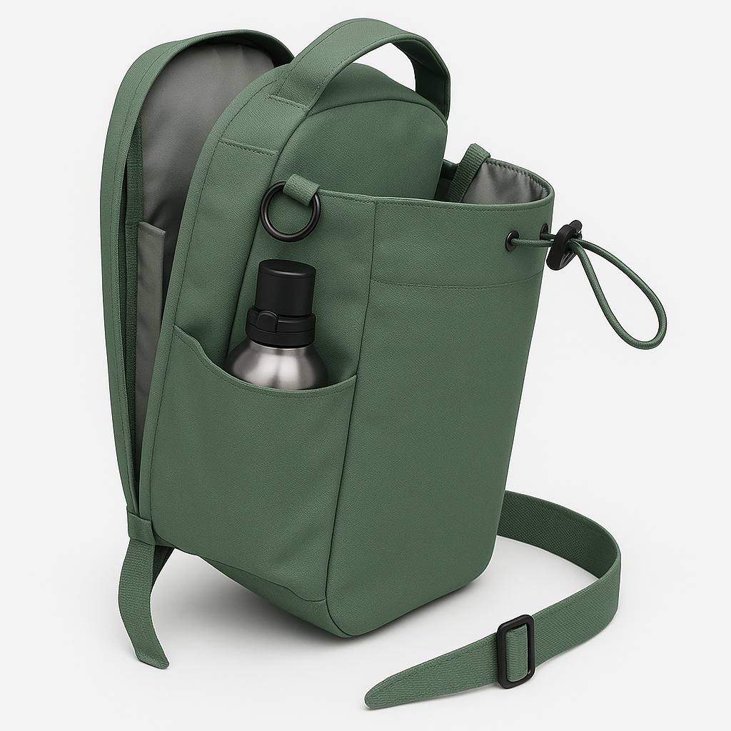 Magnetic Gym Sling Bag Water Bottle & Phone Holder Waterproof Crossbody Bag for Outdoor Sports Travel Fitness Accessories