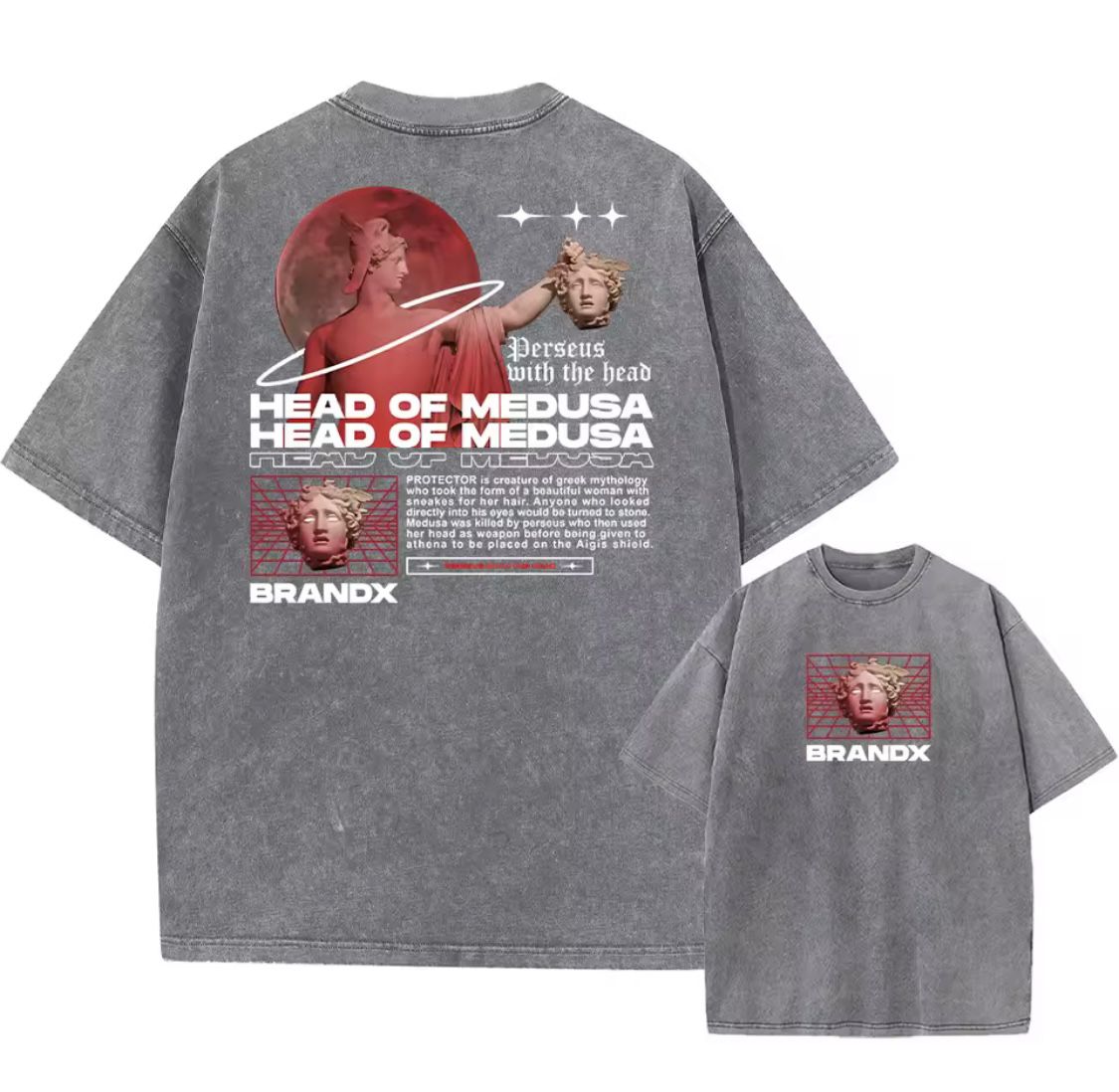 Acid Washed T Shirt Women Vintage Cotton T-shirts Harajuku Gothic Streetwear Soft Tees Girl Loose Fashion Print Tops Unisex