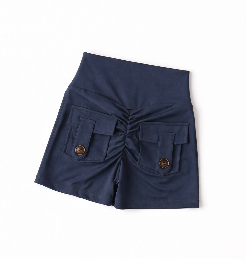 Nude High-Waist Seamless Fitness Shorts with Pockets – Women’s Hip-Lifting Sports & Running Pants