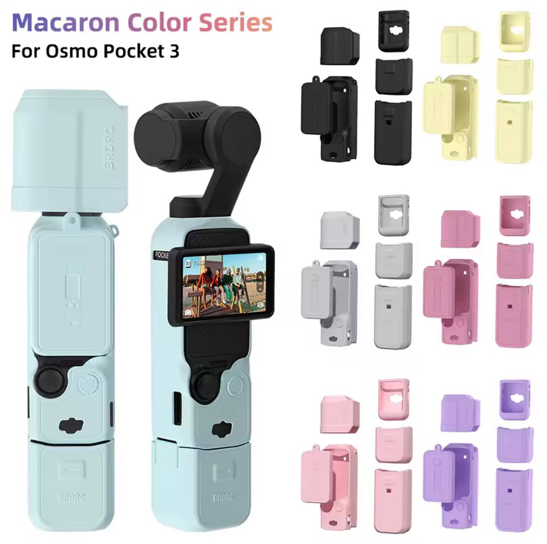Case for DJI OSMO Pocket 3 Silicone Protective Cover Anti-Scratch Lens Cap Protector for Pocket3 Case Camera Shell Accessories