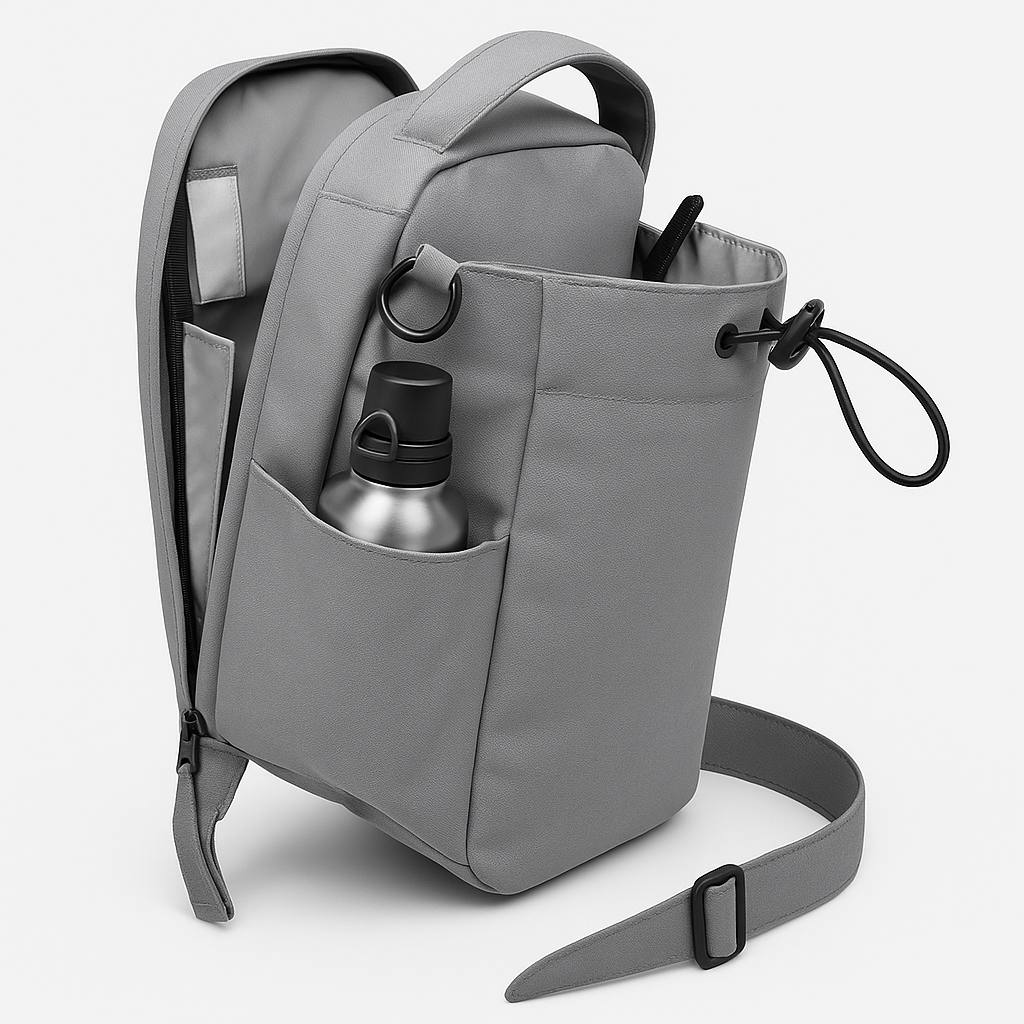 Magnetic Gym Sling Bag Water Bottle & Phone Holder Waterproof Crossbody Bag for Outdoor Sports Travel Fitness Accessories