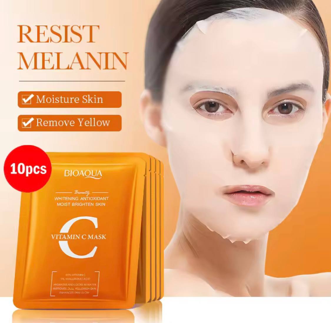 10pcs BIOAQUA Snail Hyaluronic Acid Retinol Face Mask skincare Moisturizing Hydrating Firming Facial Masks for Face Skin Care
