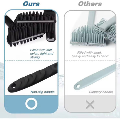 Soft Bath Brush Exfoliating Shower Sponge Body Scrubbing Brush Long Handle Back Exfoliating Scrub Skin Massager Bathroom Brush