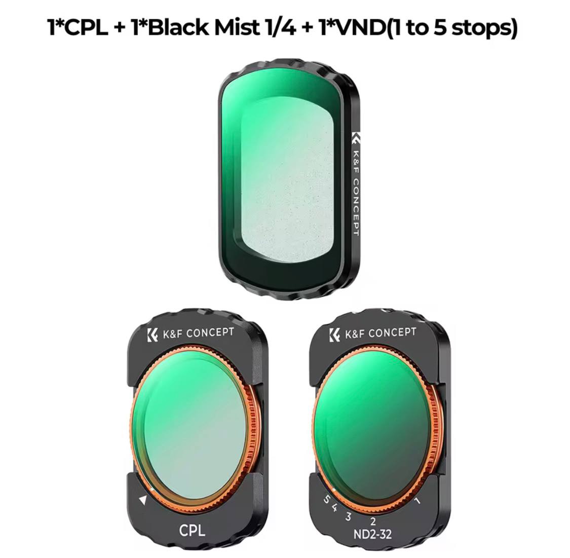 K& F Sport Effect Filter for DJI Osmo Pocket 3 UV CPL ND ND/PL Black Mist 1/2 1/4 1/8 LPR Star 1.2X Wide-Angle Filter Set